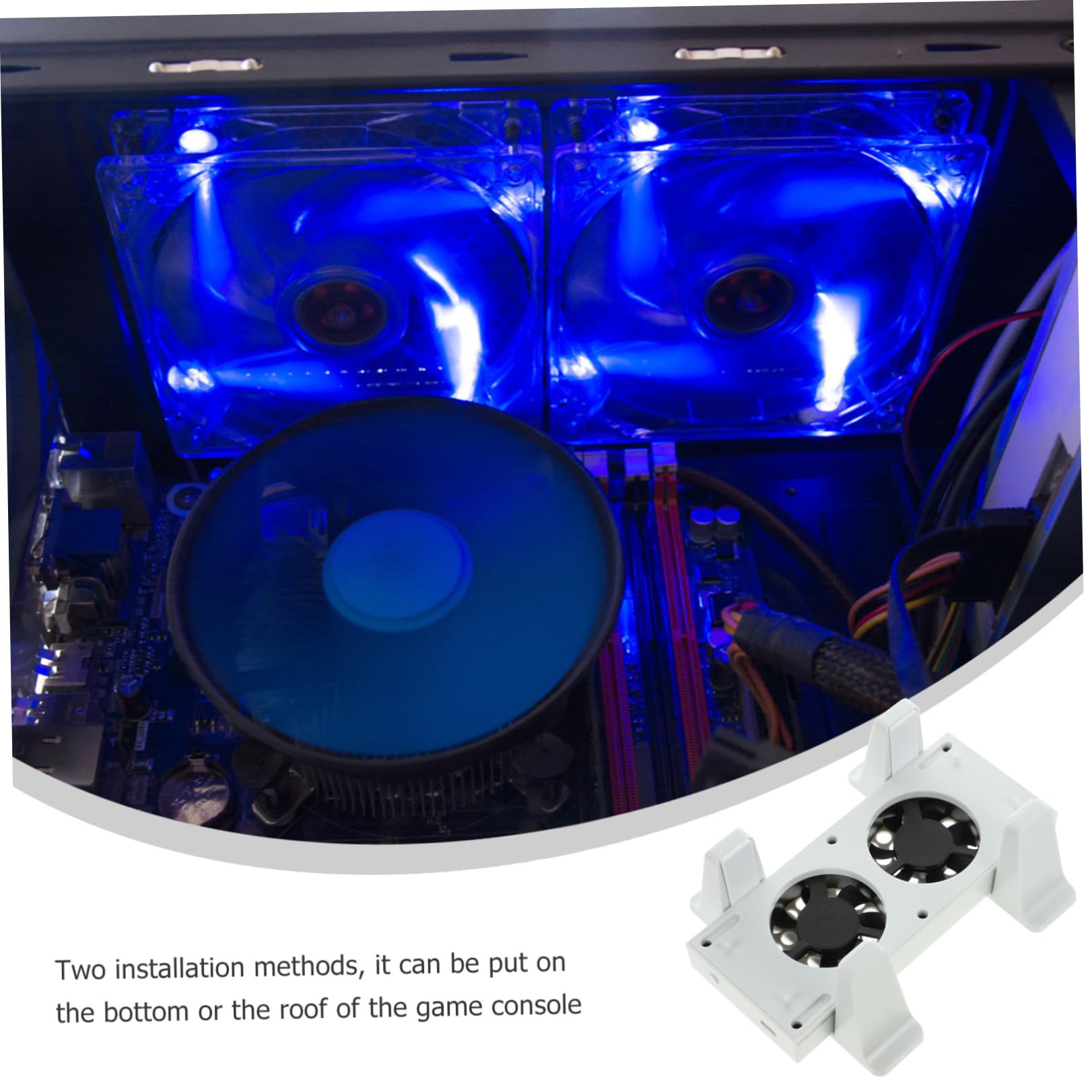 Holibanna Soporte Vertical Material Abs para Ventilador de Enfriamiento con 3 Velocidades Ajustables y Función de Retención Inteligente para Refrigeración en Computadora