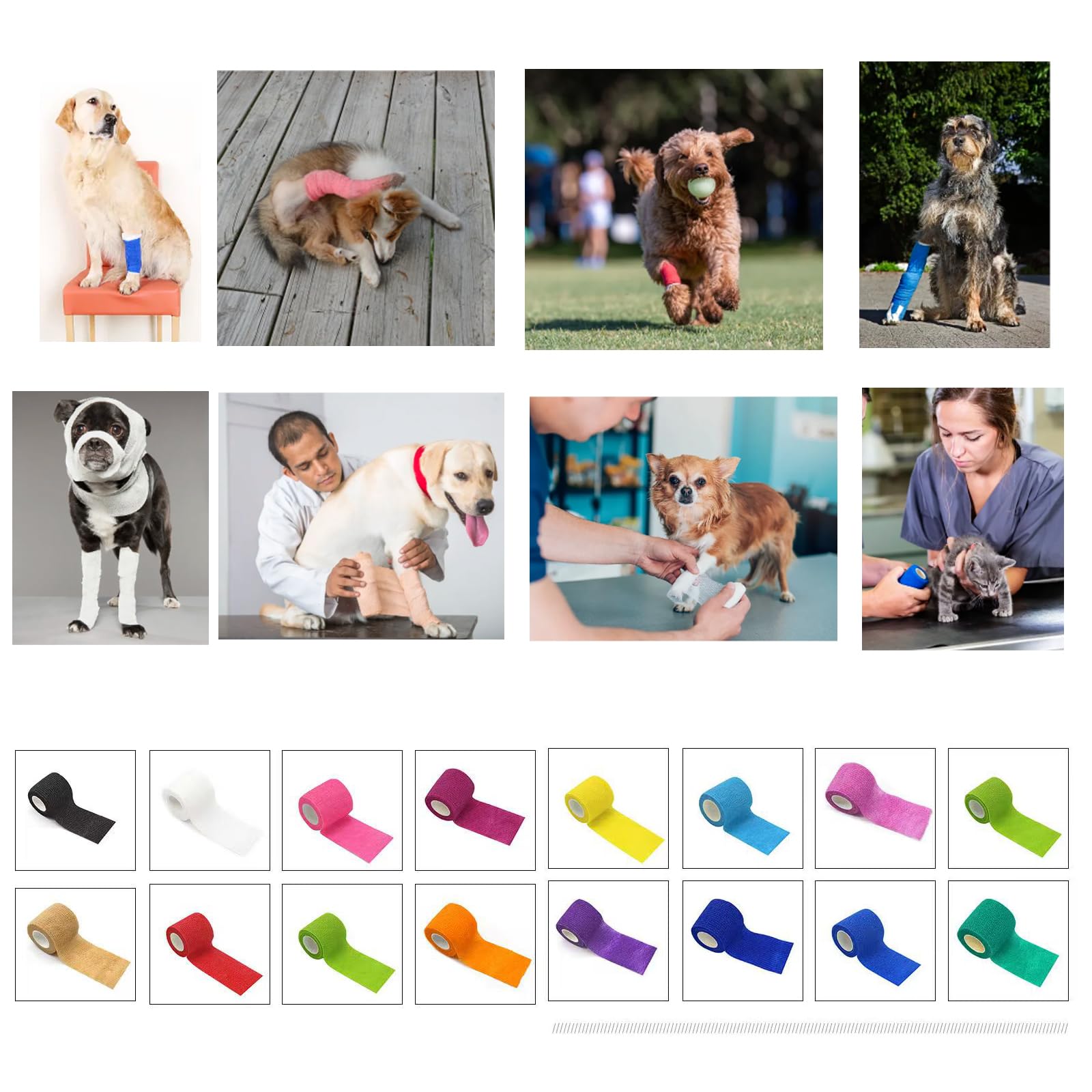 60 Rollen Selbstklebender Verband,7,6cmx4,5m Selbsthaftende Bandage,Elastischer Verband Selbstklebend, Selbsthaftend Kohäsive Bandage für Stretch Sports Handgelenk Knöchel (20 Farben)
