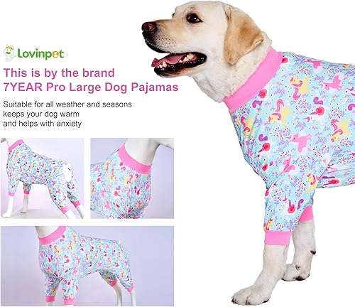 Miniatura 7 de LovinPet Pitbull - Pijama para perro, ropa para perros grandes, ropa para perros para el cuidado de heridasdespués de la cirugía, pijama ligera y