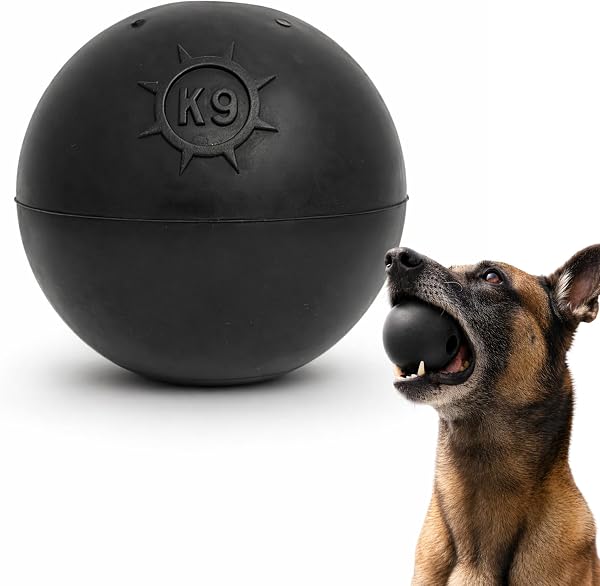 Monster K9 Scout Ball | Virtually Indestructible. Lifetime Guaranteed. | VULCRON™ Natural Rubber | Durable Dog Toy for Aggressive Chewers | Chew & Fetch | Tough, Heavy Duty | Medium & Large Breed, 3"
