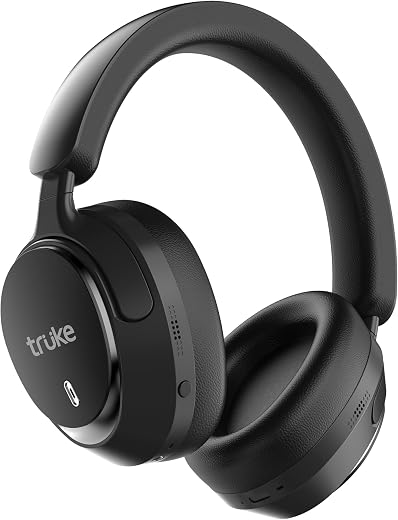truke New Launch Aura Bass V2 Over The Ear Headphone with 50H of Playtime, 40mm Titanium Drivers, Dual Pairing Headset, 40...