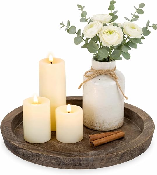 Rustic Charm at a Budget Price: The Hanobe Candle Plate Holder Tray