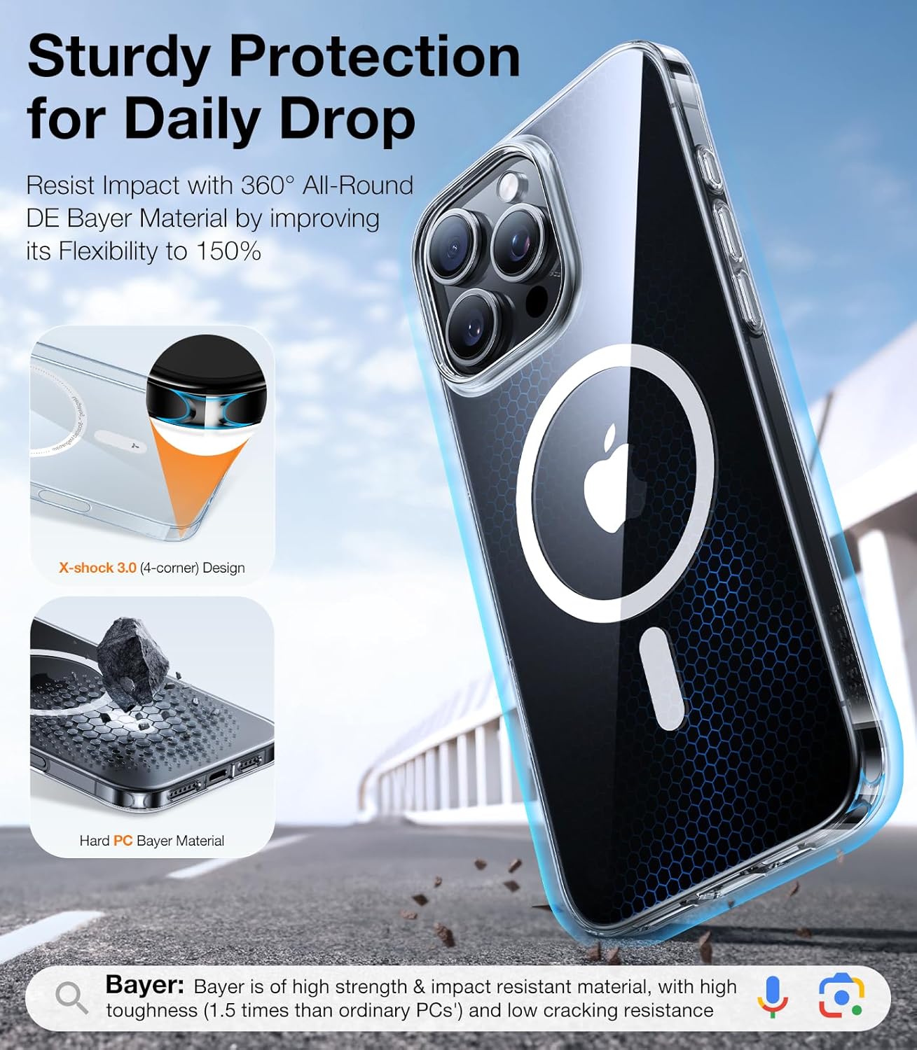 TORRAS Magnetic Slim-Fit for iPhone 16 Pro Max Case 6.9 inch, Ultra-Thin 16 ProMax Phone Case Compatible with MagSafe, Light Anti-Scratch Matte Hard PC Bayer OriginFit, Clear - Image 8