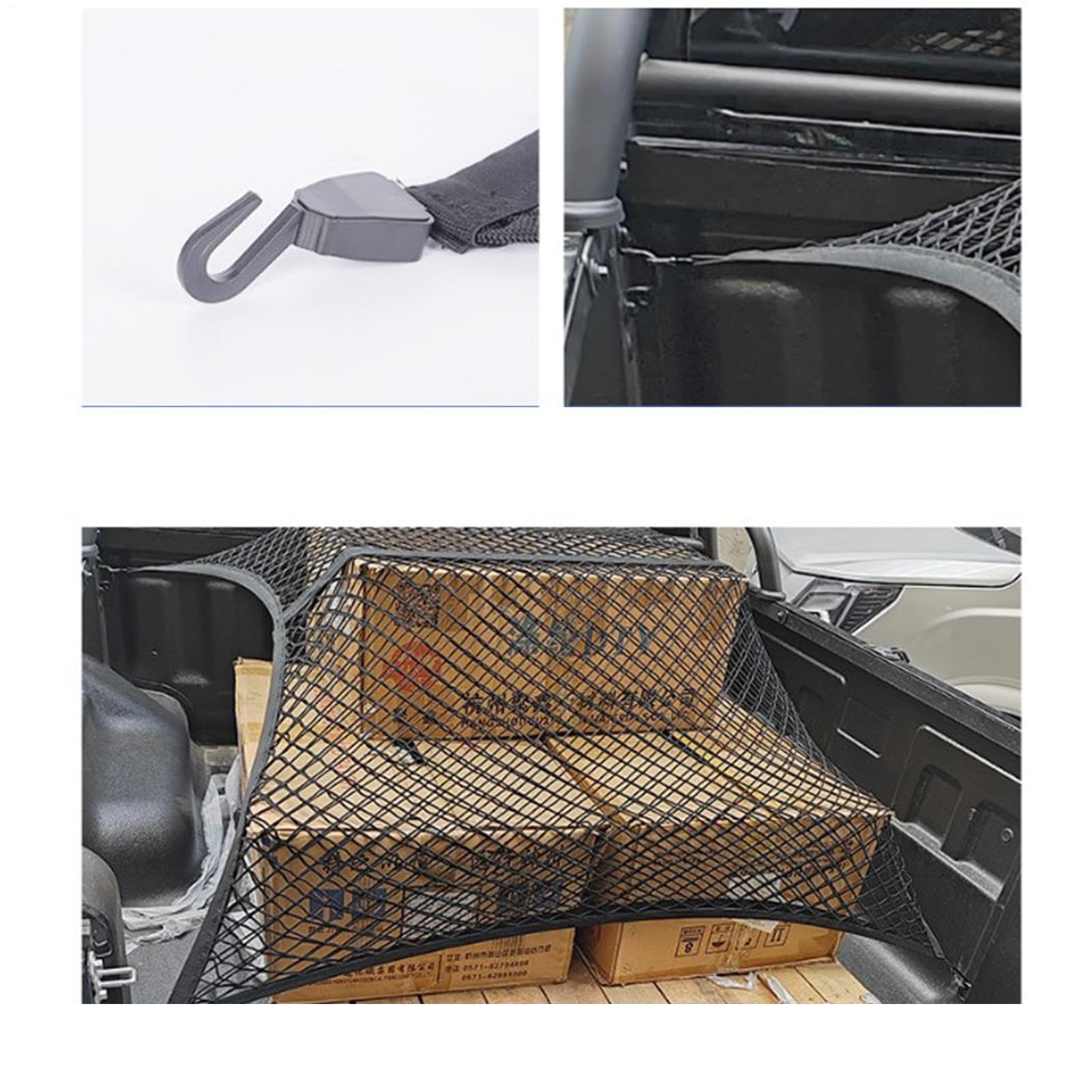 Filet de chargement élastique | Rangement élastique robuste pour camion