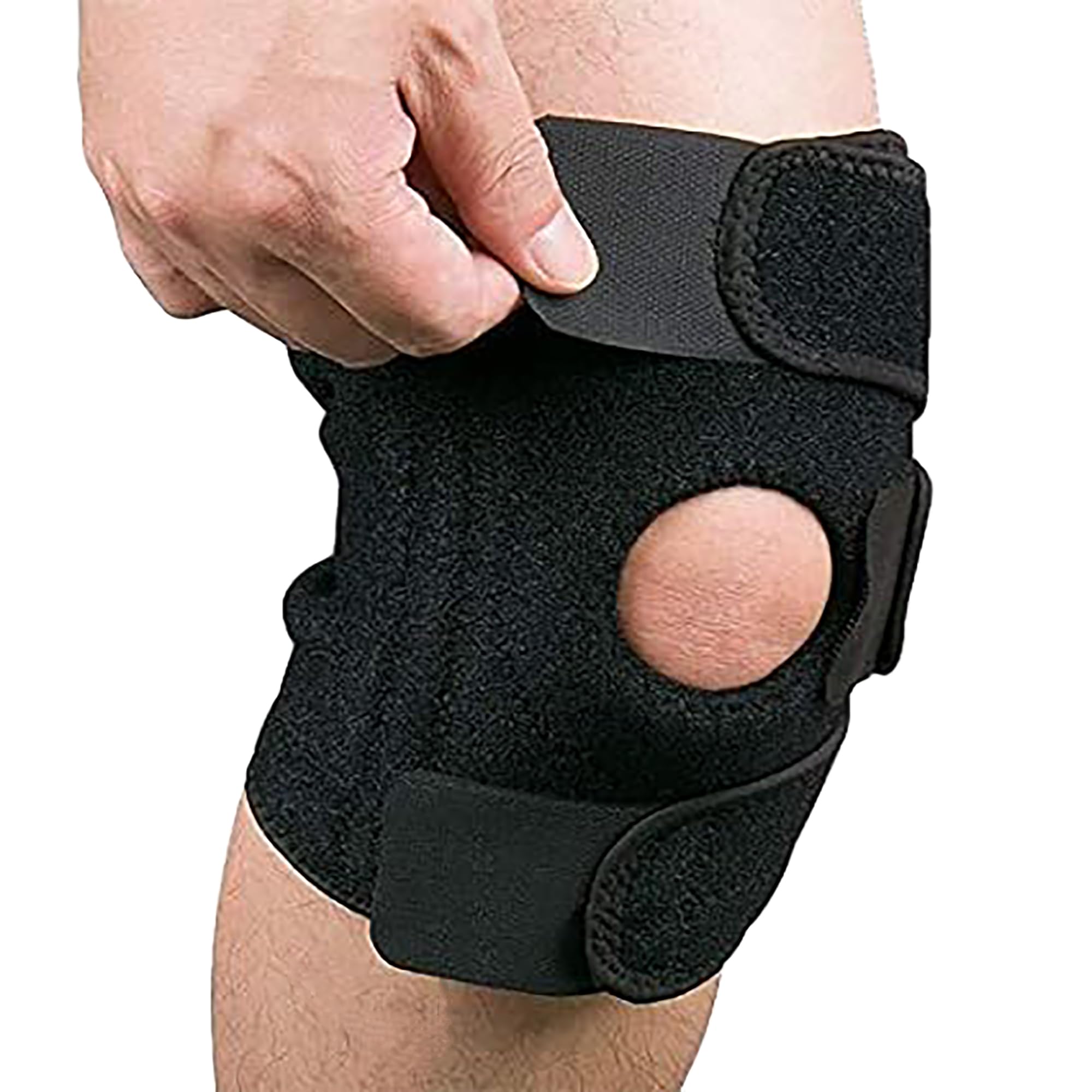 Extreme Adujustable Open Patella Knee Support Stabilizer for Compression & Pain Relief | Best Joint Protection for All Ligament Injury, Fitness & Sport activities (Free Size) (1)