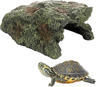 Caverna Escondendo Peixes - Caverna de couro de peixe de resina | Aquário Hide Cave, Hideout Shrimp Cave, decoração de aquário para água doce Youyan