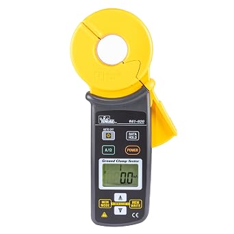 Ideal Electrical Ground Resistance Clamp Meter, Digital Auto-Ranging, Measures 01200 & 030A AC, True RMS, Noise Check, Data Hold, Continuity Buzzer, Memory Save, Auto Power-Off, Electrical Tools