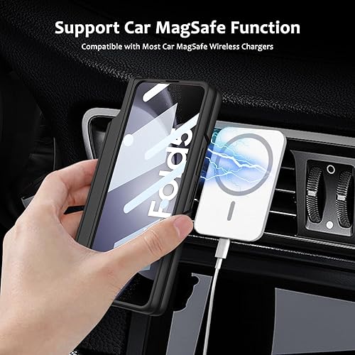 Miniatura 3 de DOOTOO - Funda para Samsung Galaxy Z Fold 5, soporte para bolígrafo S, cobertura magnética de bisagra compatible con MagSafe, protector de pantalla