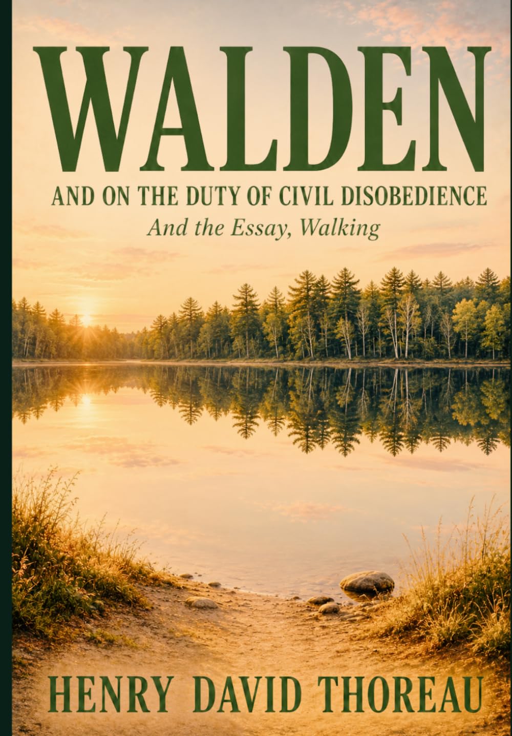 WALDEN, AND ON THE DUTY OF CIVIL DISOBEDIENCE: And the Essay, Walking