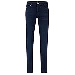 BOSS Mens Delaware3 Blue Slim-fit Jeans in Italian Cashmere-Touch Denim