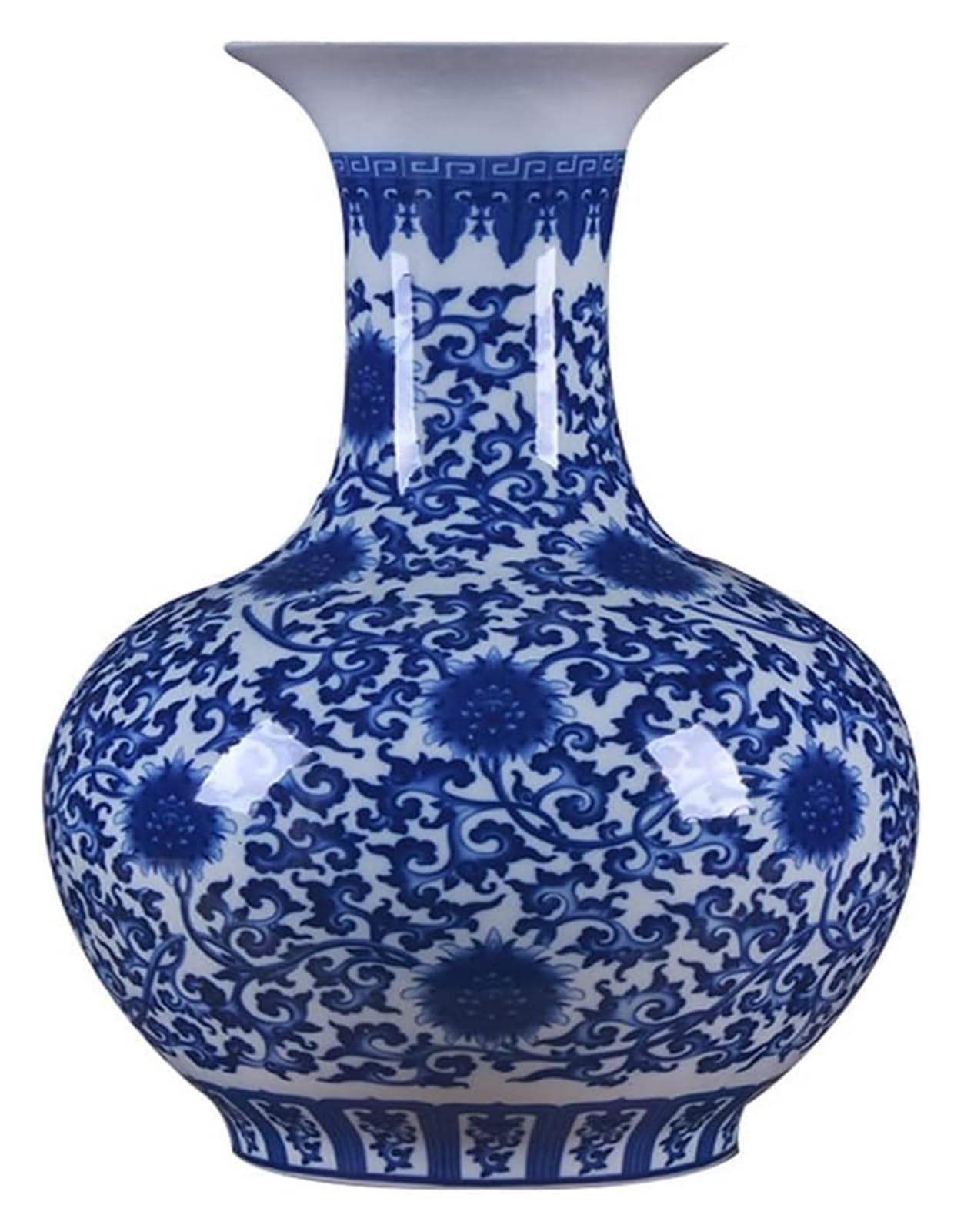 Vase Tabletop Ceramic Crafts Floor Vase Decoration Entryway Ornament,