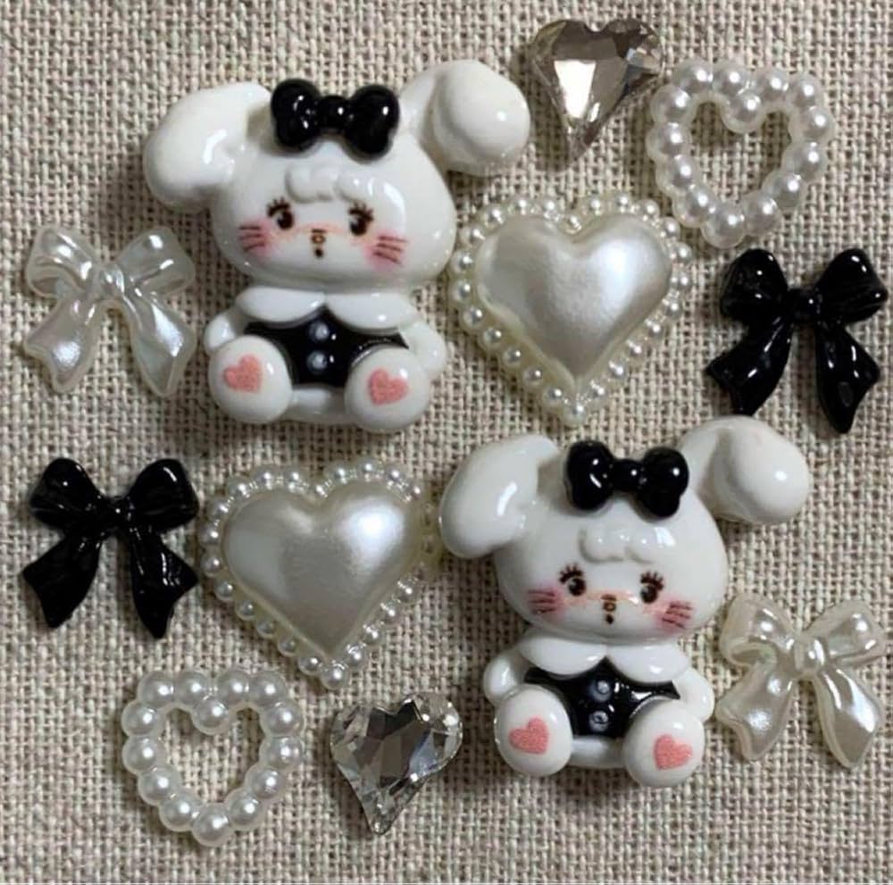 3dネイルパーツ ネイルパーツ  ミニチュア ハート リボン うさぎ 3dネイルパーツ ネイルパーツ ミニチュア ハート リボン うさぎ