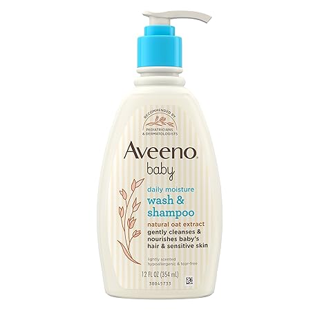 Aveeno Baby Daily Moisture 2-in-1 Gentle Bath Body Wash & Shampoo, Oat Extract, 18 fl. Oz Aveeno Baby Daily Moisture 2-in-1 Gentle Bath Body Wash & Shampoo, Oat Extract, 18 fl. Oz