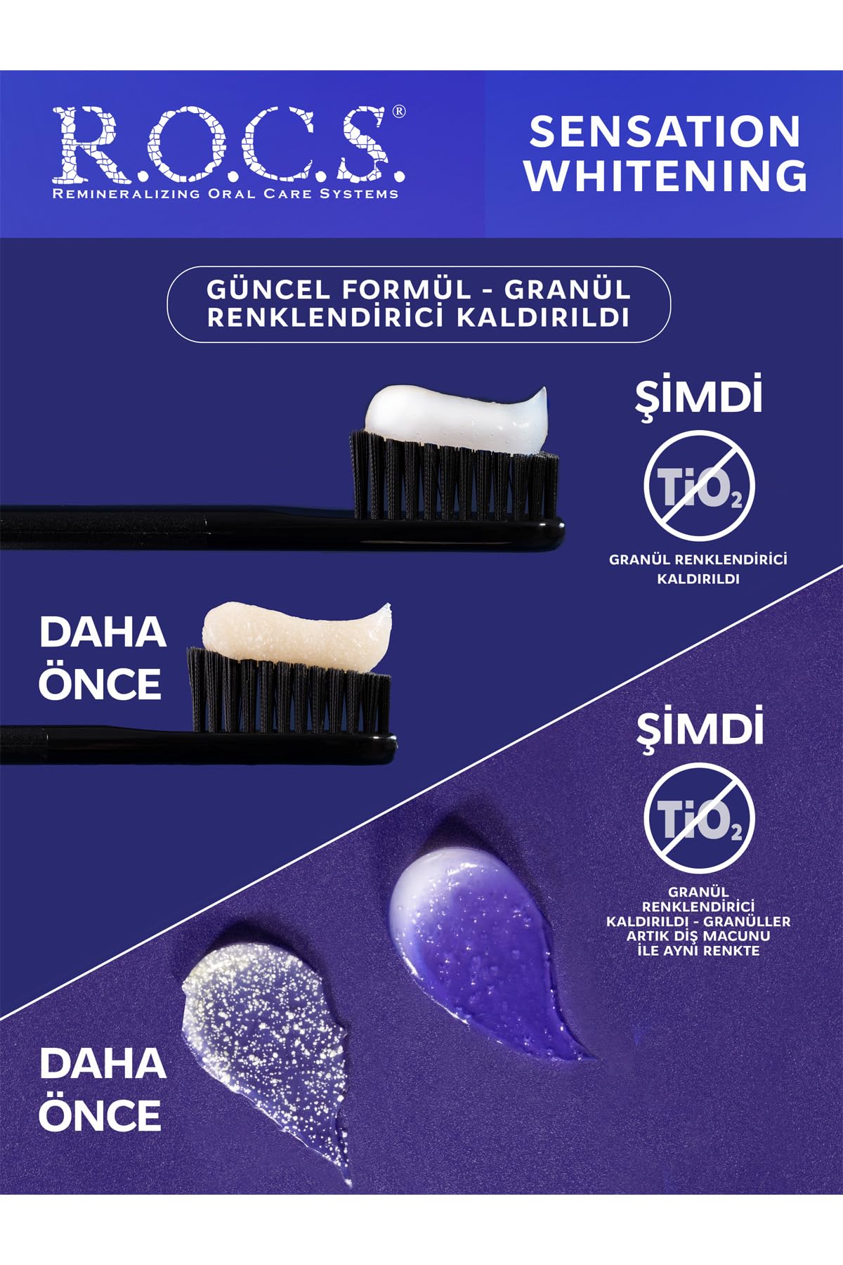 R.O.C.S. Sensation Whitening Beyazlatıcı Diş Macunu (1 x 74 g) (3 paketi)