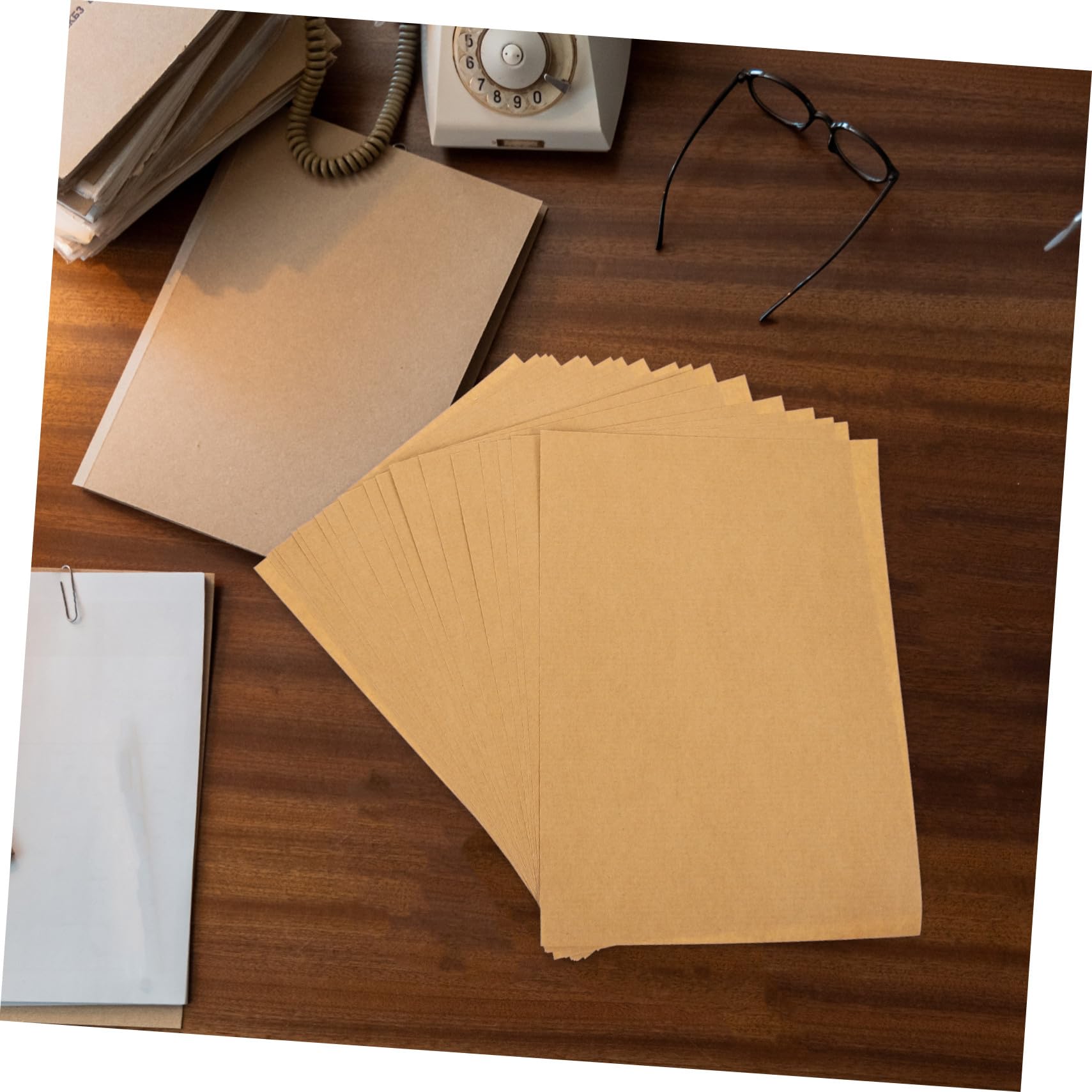 Papier Autocollant pour Étiquettes Kraft A4, 100 Feuilles