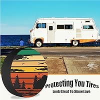 Vista 2 de Fundas de neumáticos de repuesto para remolques, neumáticos retro de bosque para automóviles, resistentes a la intemperie, a prueba de polvo