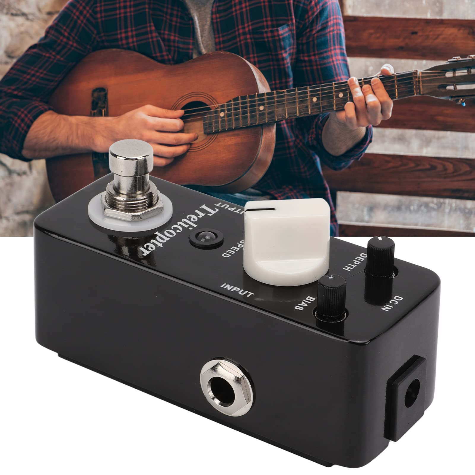 Pedale Effetto Tremolo Suono Vibrato in Metallo per Accessori per Chitarra MTR1