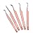 SIVOTE Lash Tweezers for Eyelash Extensions, Pack of 5 Peach - Lash Extension Tweezers Set with Diamond Grip, Precision Fiber Tip for Volume Eyelash Extensions