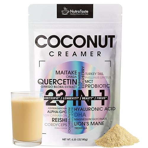 23 in 1 Superfood Coffee Creamer, Mushroom Coconut Creamer |