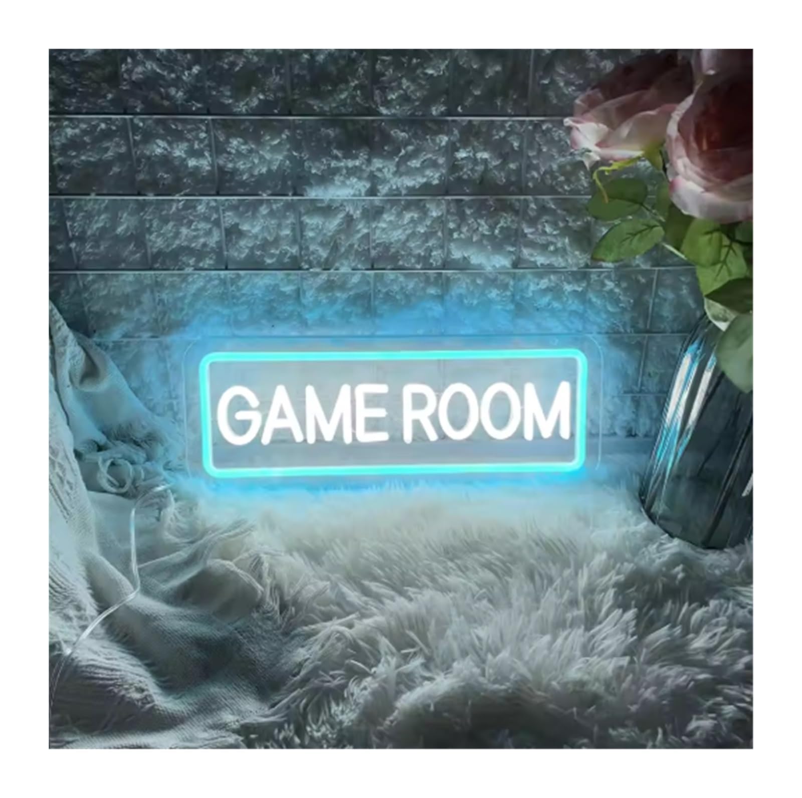 SHOUXI Sign Lamp Game Zone Neon Sign Game Park, USB Powered for Game Room Party Bar Decoration 40cmх15cm(B)