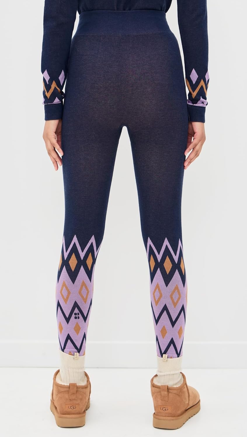 Sweaty Betty Women's Modal Jacquard Base Layer Ankle Leggings - Image 3