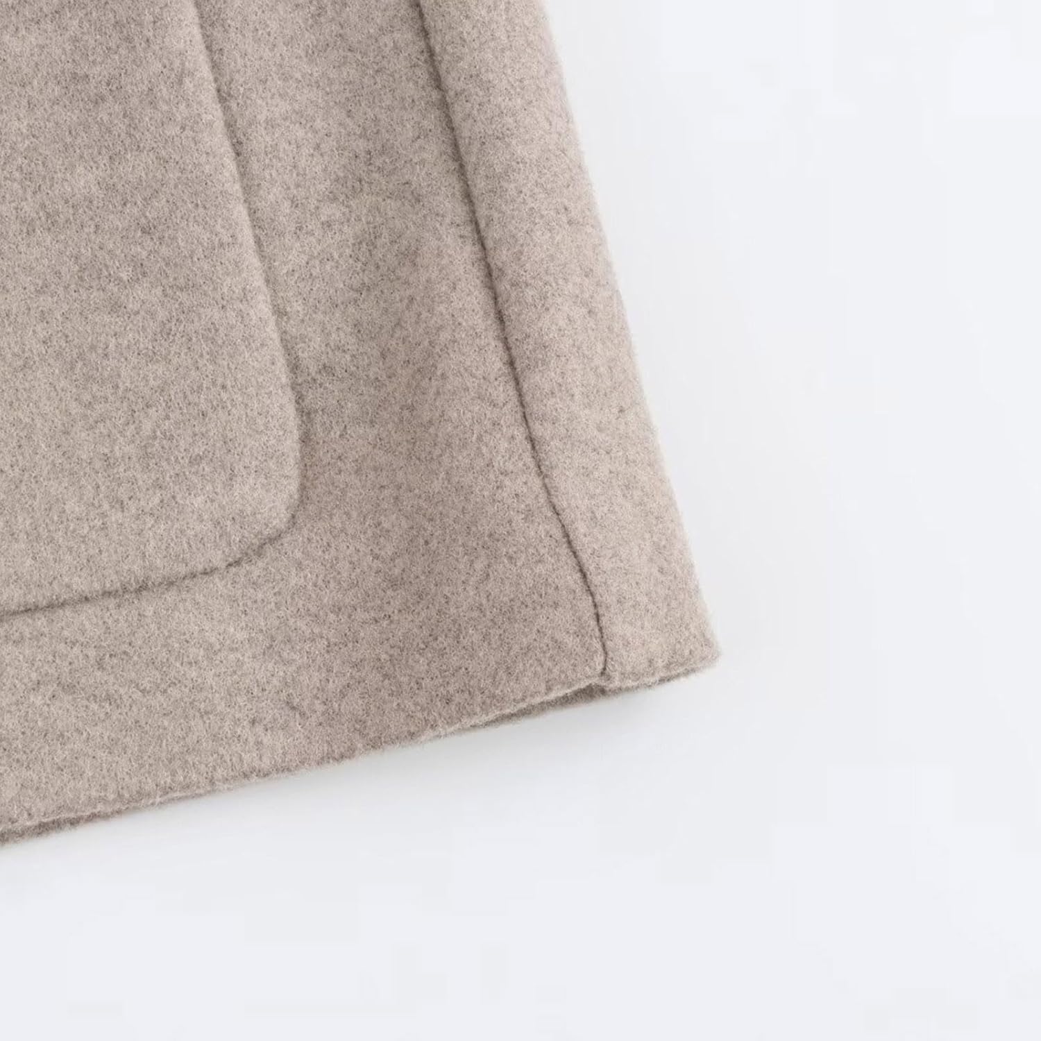 Women Oversized Scarf Jacket Wool Blend Long Sleeve Button Down Coat with Pockets Winter Warm Shawl Fashion Peacoat