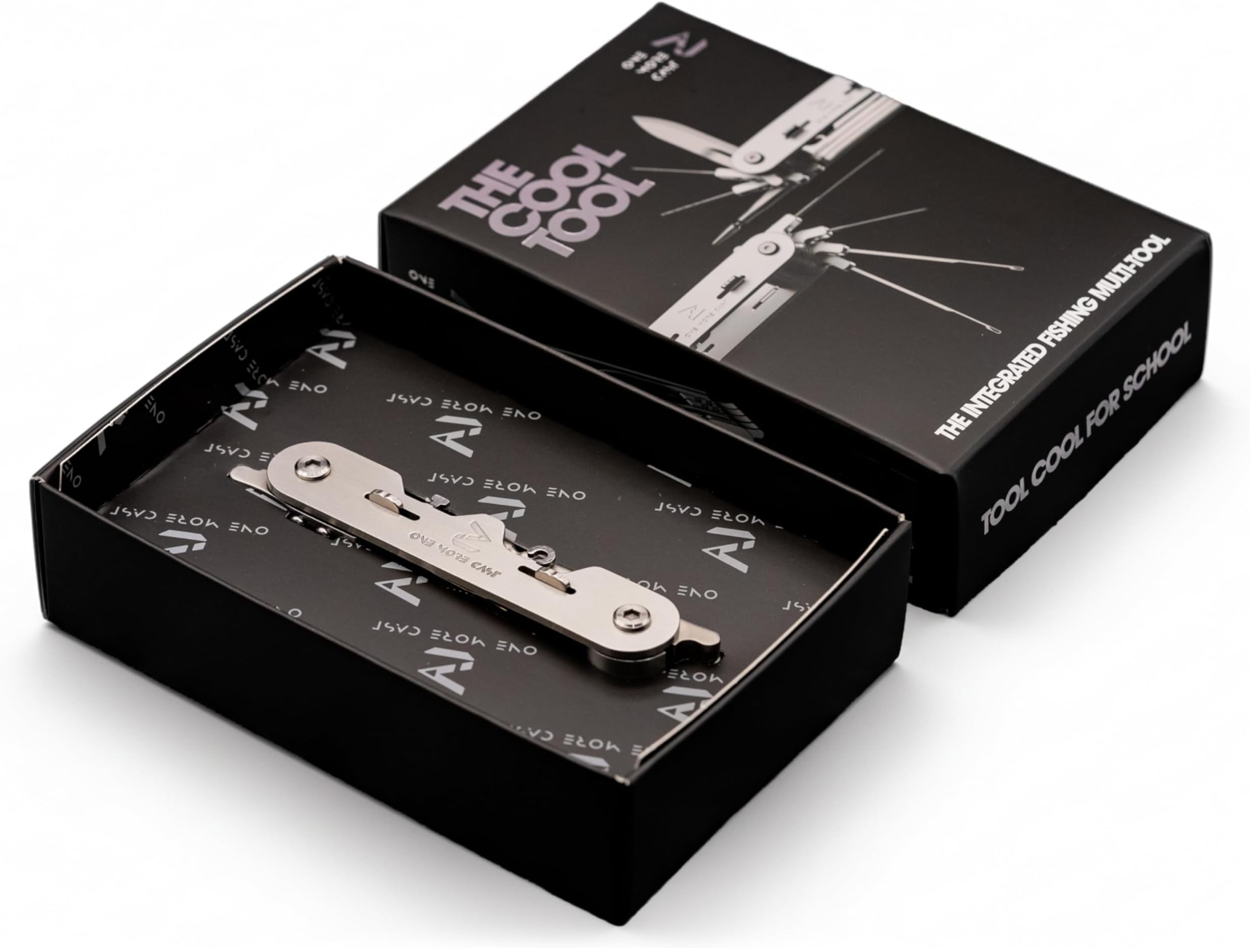 ONE MORE CAST The Cool Tool – Integrated Fishing Multi-Tool with 10 Built-in Baiting & Rig Tools, Stainless Steel Design, Replaceable Needles, Compact Tackle Box Essential