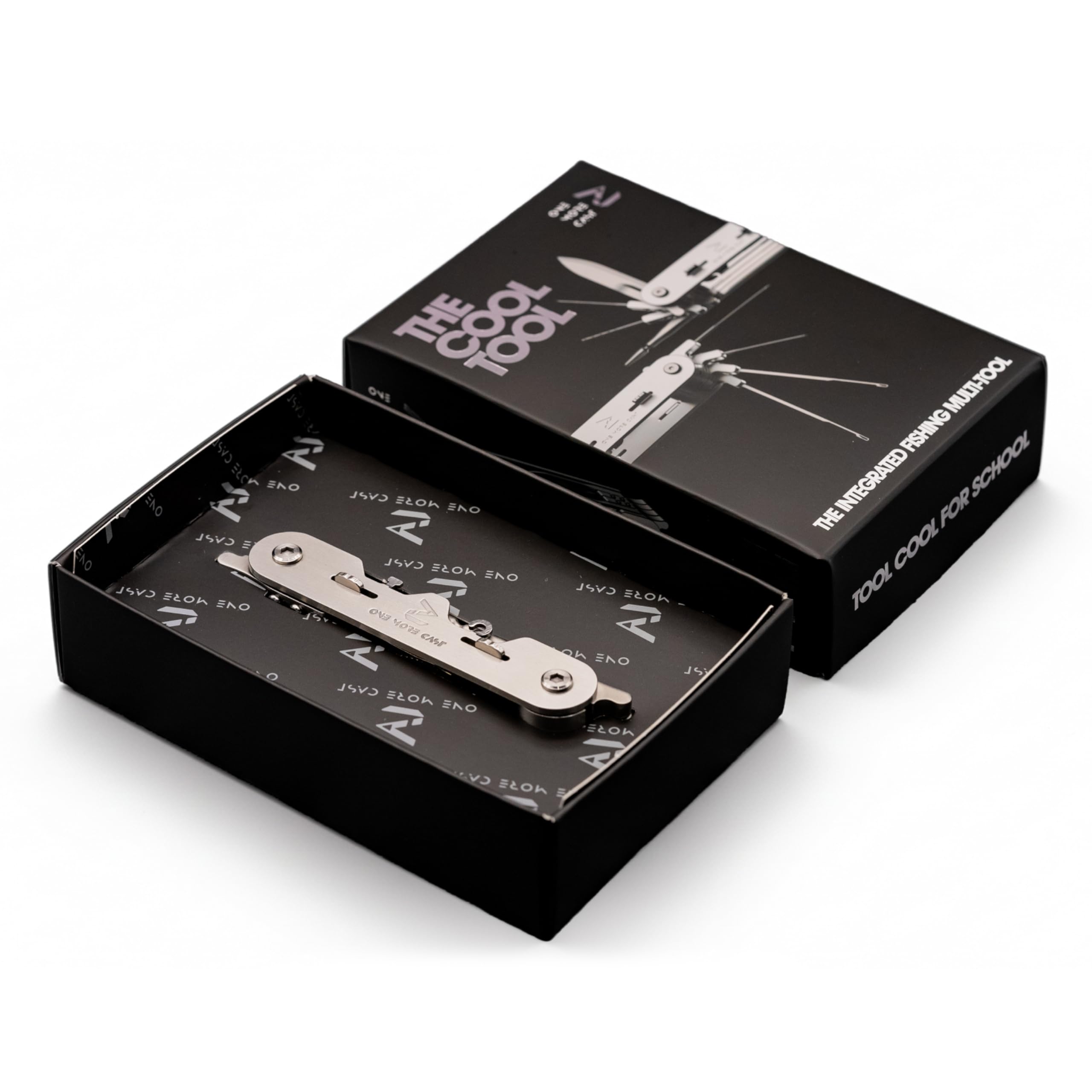 ONE MORE CAST The Cool Tool – Integrated Fishing Multi-Tool with 10 Built-in Baiting & Rig Tools, Stainless Steel Design, Replaceable Needles, Compact Tackle Box Essential