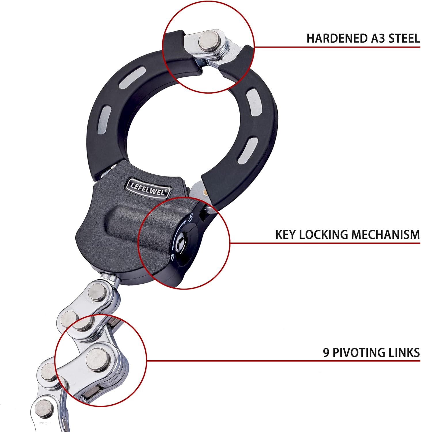 Scooter Lock,Bike Chain Lock,Electric Scooter Locks Anti Theft for Electric Scooter Segway,Ninebot,Xiaomi, Razor and Bicycle Lock Cable Accessories