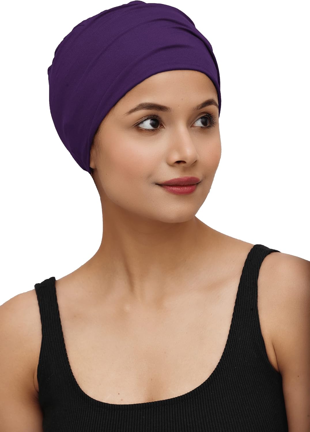 Chemo Hats Solid Sleep Cap Women's Bamboo Soft Headwear Cancer Cap Chemo Headwear Women - Image 3
