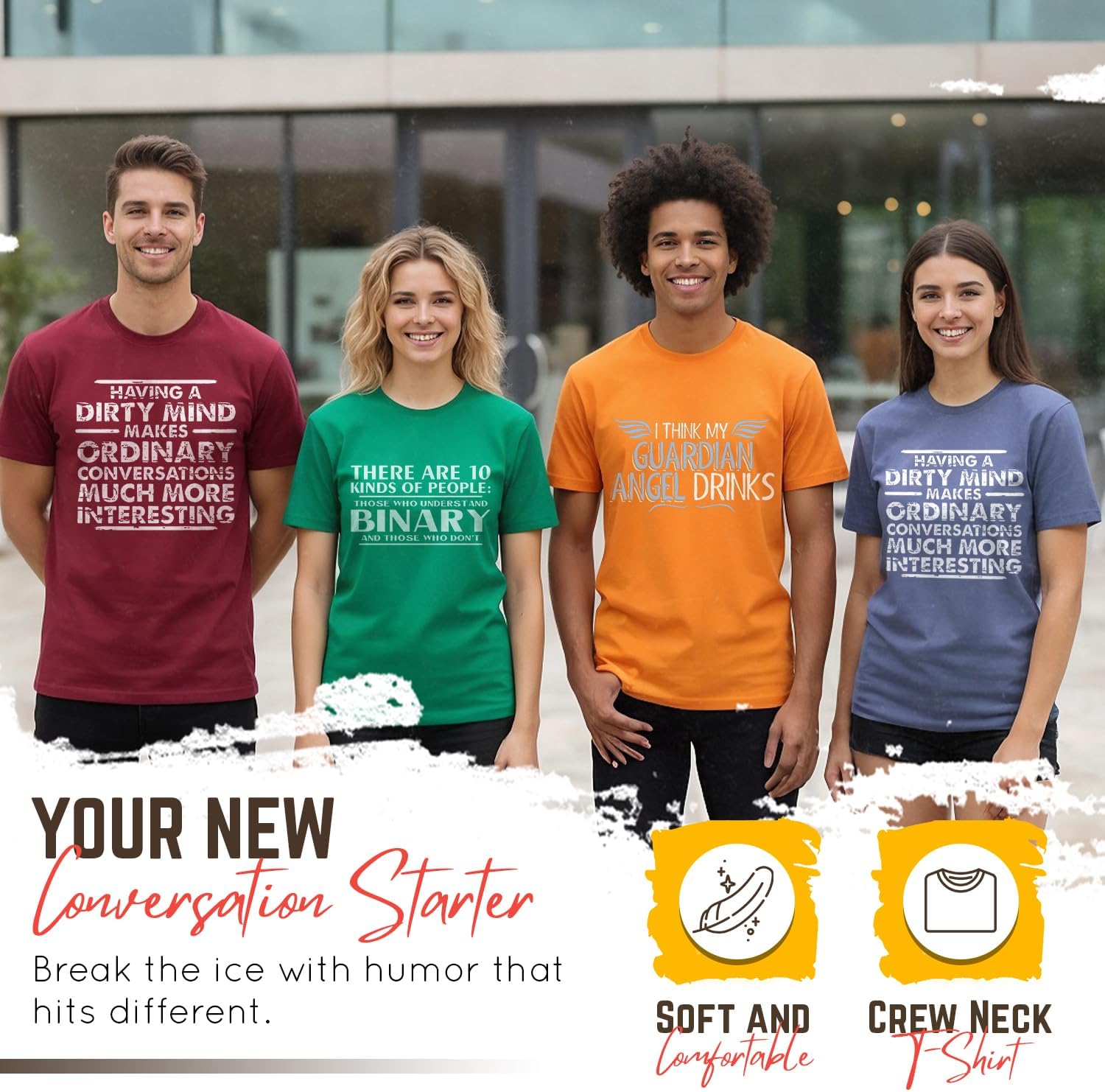 Dirty Mind Graphic Novelty Sarcastic Funny T Shirt - Image 7