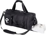 Gym Bag for Men and Women Small - 18.5"×9.5"×9" Duffel Travel Bag with Compartment, Gymnastics Equipment Bags, Black, Medium, Fashion