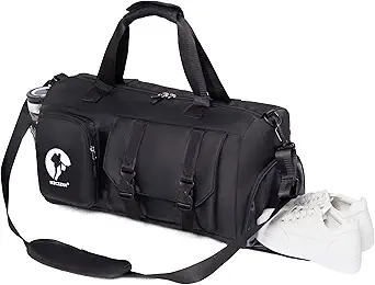 Gym Bag for Men and Women Small - 18.5"×9.5"×9" Duffel Travel Bag with Compartment, Gymnastics Equipment Bags