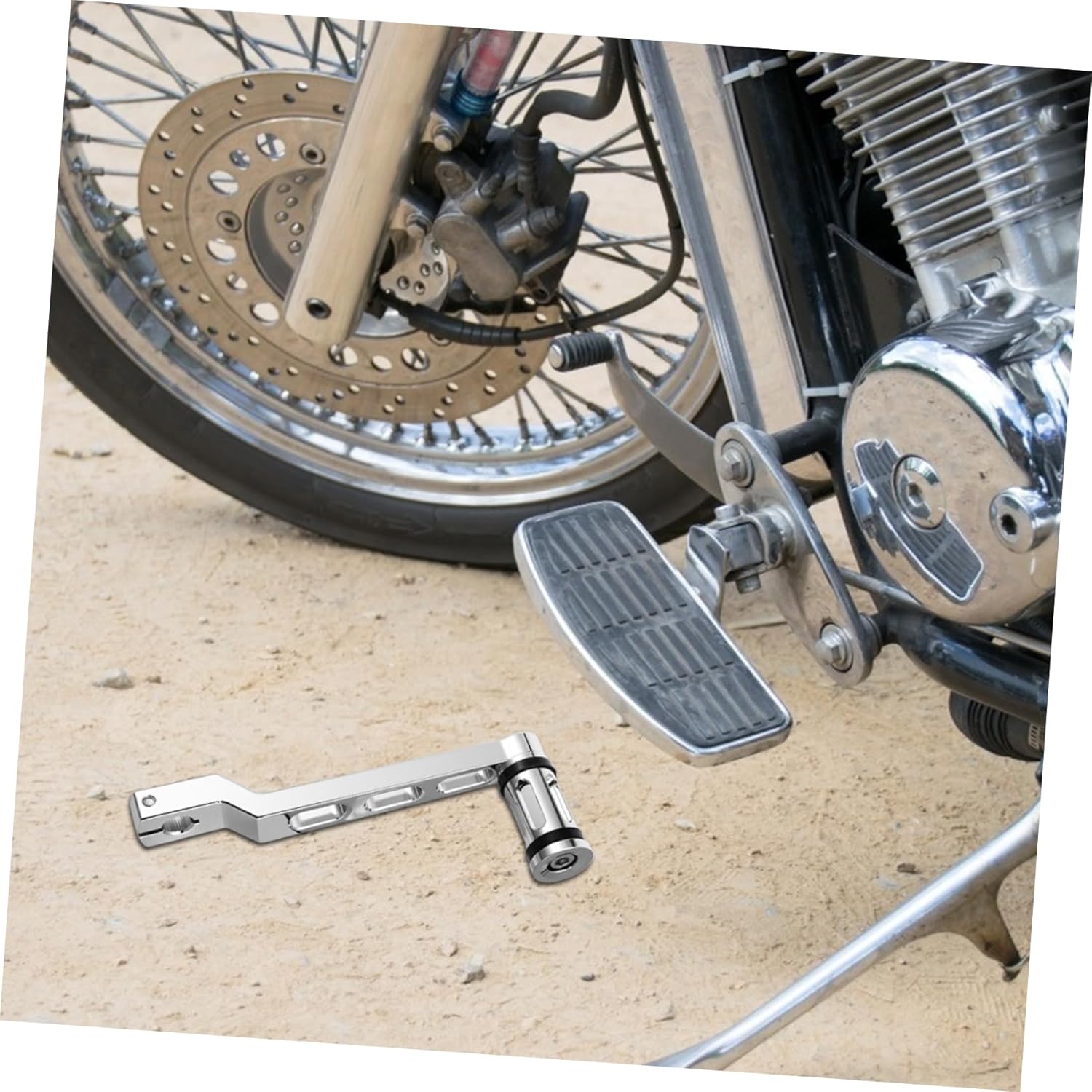 VOSAREA 2pcs CNC Machined Motorcycle Heel Toe Gear Shift Lever Pedals Durable Motorbike Shifter Pegs Replacement with Smooth Stylish Design for Softail Flhx Glide Models