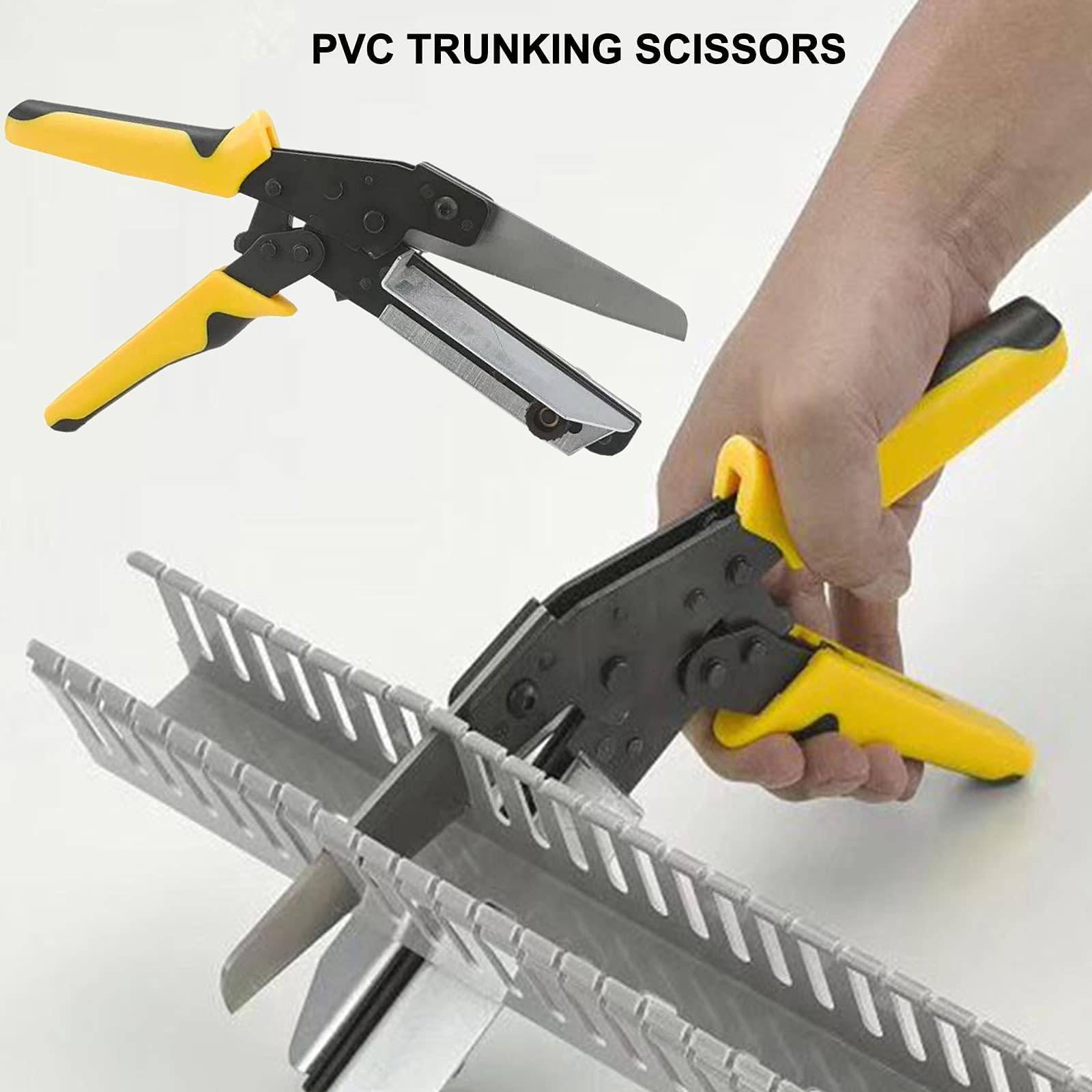 SK5 Regulowane nożyce ukośne ze stali węglowej – 45°/90° z blokadą bezpieczeństwa i ergonomicznym uchwytem do rur PVC, kanałów drucianych i miękkiego drewna