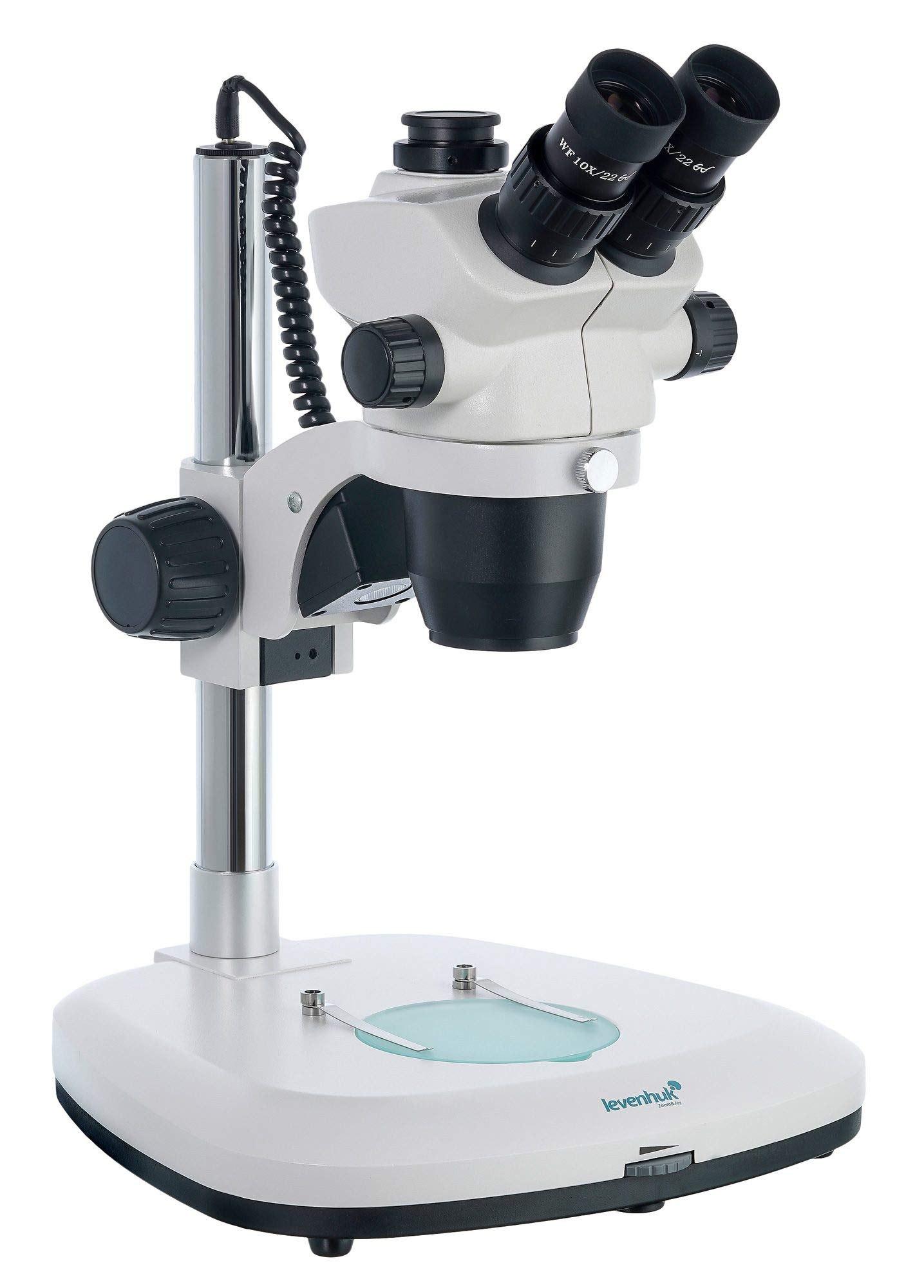 Levenhuk Zoom 1T Microscopio Estereoscópico Trinocular con Rango de Ampliación de 7X–45x y Amplia Distancia de Trabajo de 23,5 cm