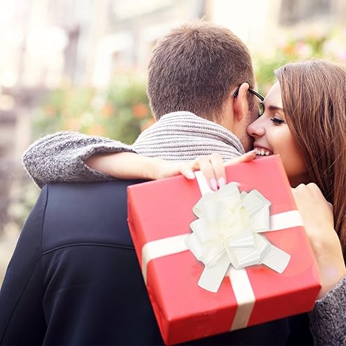 Miniatura 8 de 10 lazos de cinta de 4.7 pulgadas para envolver regalos, lazos de regalo para bodas, cumpleaños y aniversarios, lazos para flores y decoración de