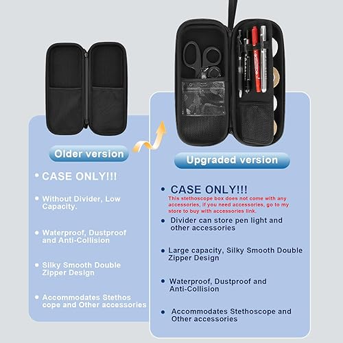 Miniatura 10 de Funda para estetoscopio 3M Littmann Classic III, estuche de transporte para estetoscopio para regalo de enfermera, soporte de viaje ligero para