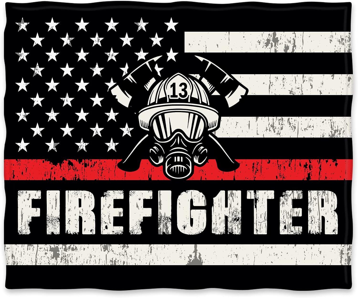 Jekeno Fire Firefighter Blanket Fireman Gifts for Men Women Boy Dad Husband Son Boyfriend Adult Birthday Christmas Halloween Thanksgiving Retirement Presents Plush Throw 50"x60" - Image 2