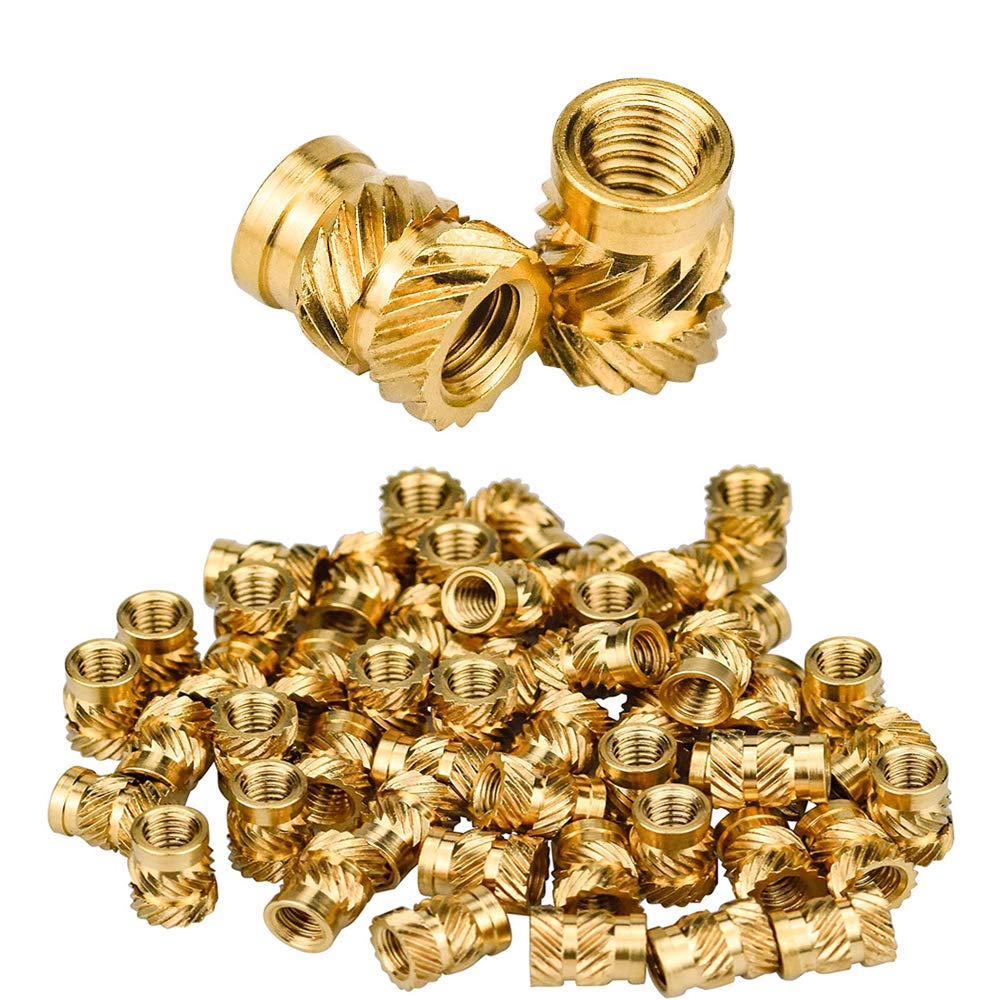 100Pcs M3 Thread Knurled Brass Nuts For 3d Printing Insert Nut Pressing
