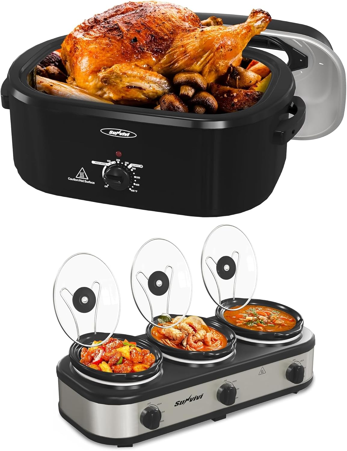 Sunvivi Electric Roaster/Slow Cooker