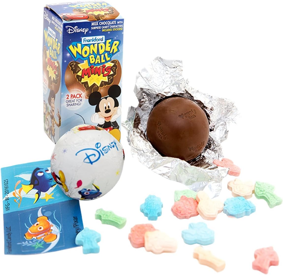 Disney Chocolate Wonderball Surprise Egg with Hard Candy, 1.41 oz (1 Pack)