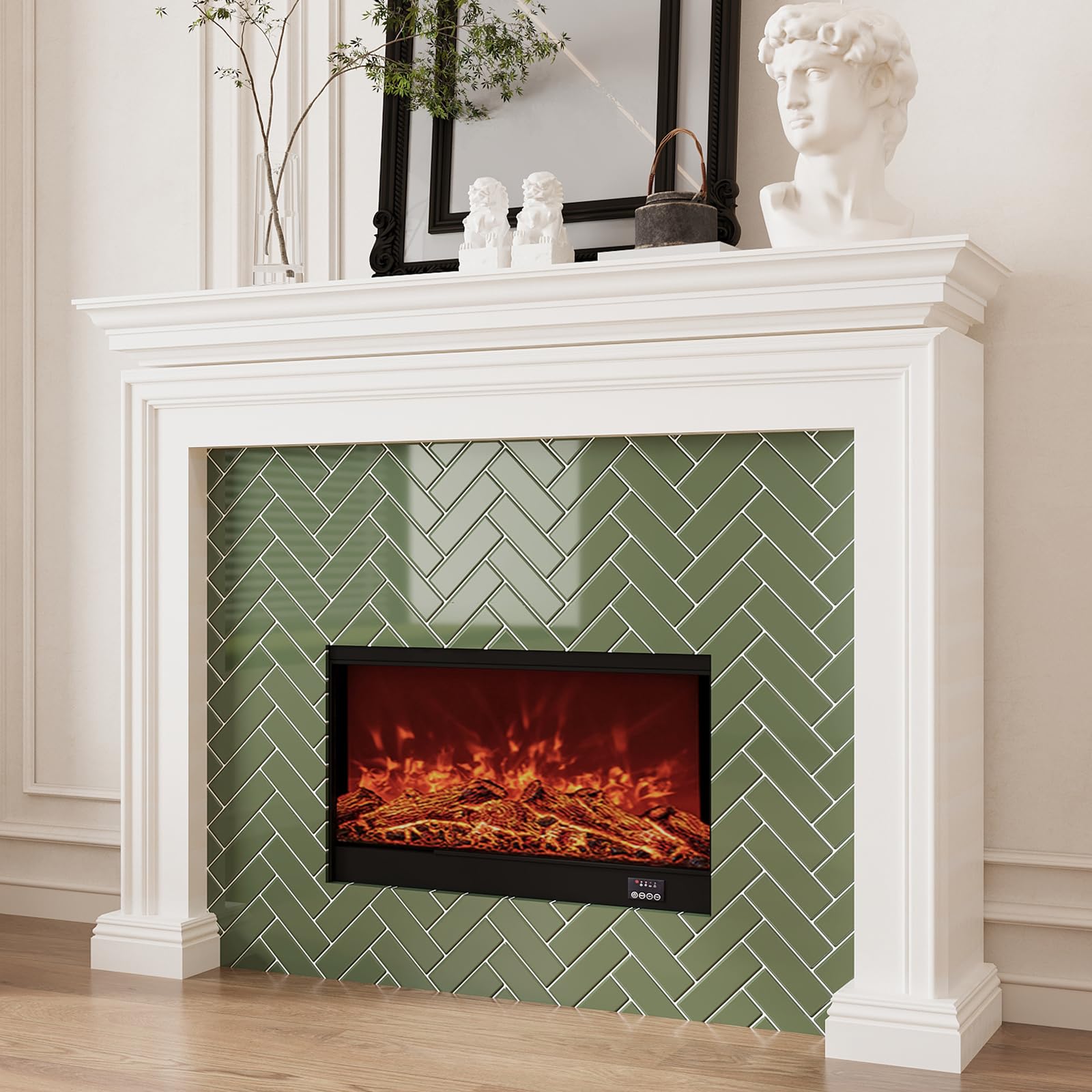 VEELIKE Carrelage Adhesif Mural Cuisine Rectangles Marbre Vert Foncé VEELIKE Carrelage Adhesif Mural Cuisine Rectangles Marbre Vert Foncé