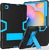 Case for Samsung Galaxy Tab S6 Lite 10.4 Inch 202420222020, Heavy Duty Hard PC Soft Silicone Shockproof Rugged High Impact Protective Kickstand Case for Galaxy S6 LiteSM-P625P620P619P615