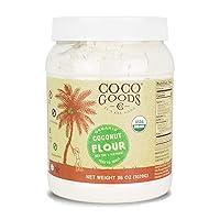 Vista 3 de CocoGoodsCo Vietnam Harina de coco orgánica de origen único, 36 oz/2.25 libras