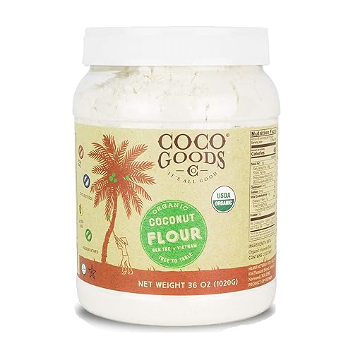 Miniatura 3 de CocoGoodsCo Vietnam Harina de coco orgánica de origen único, 36 oz2.25 libras