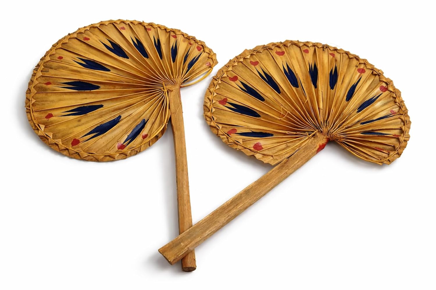 Bharatsastra Handmade Talpatar Pakha (Palm Leaf Hand Fan) | Traditional Bengali Hand Fan | Eco-Friendly Cooling Fan for Ho...