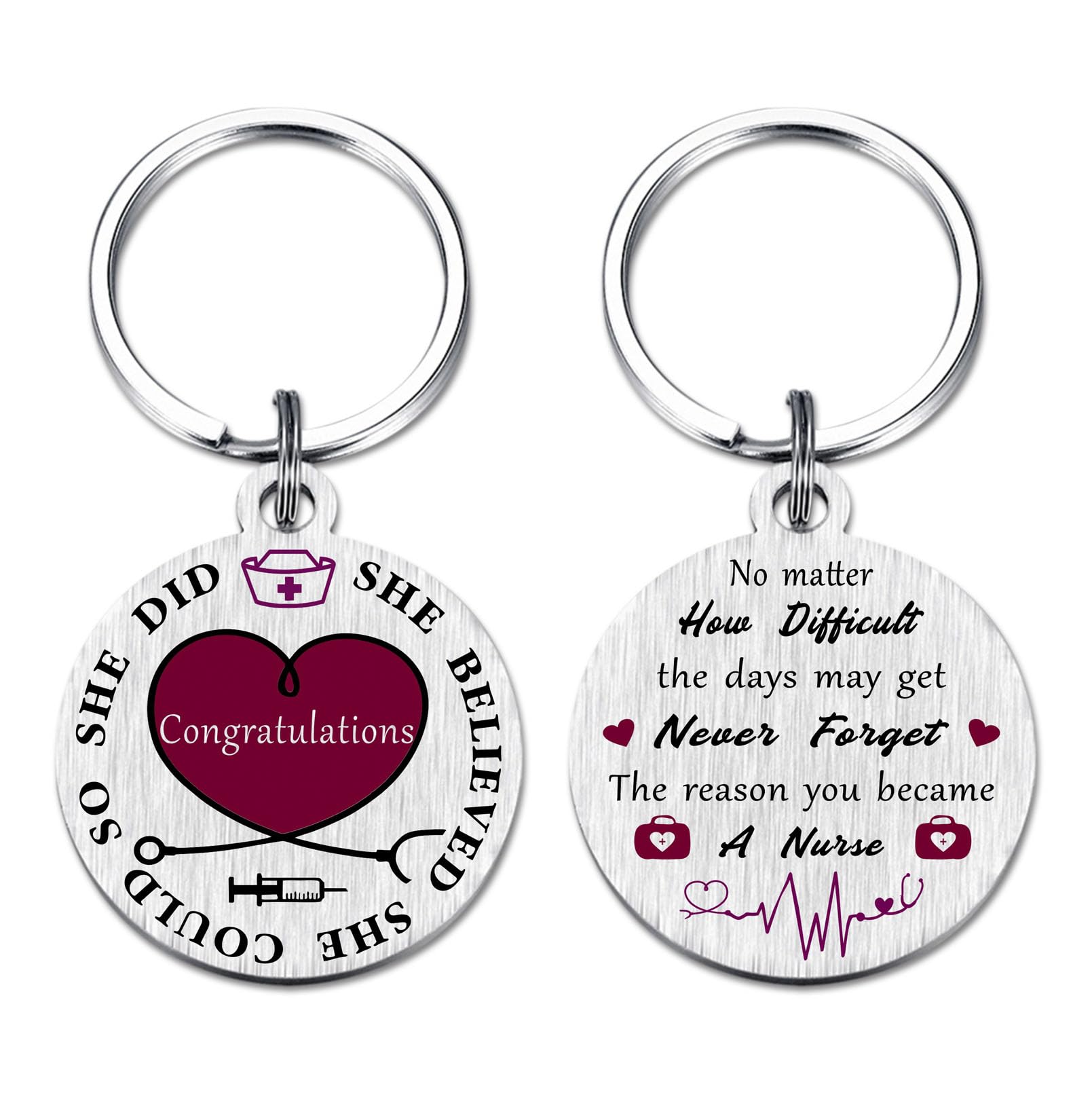 Viayen Nurse Valentines Day Gifts for Women Girls - Keychain for Nursing Student Graduation Week Practitioner Assistant Birthday
