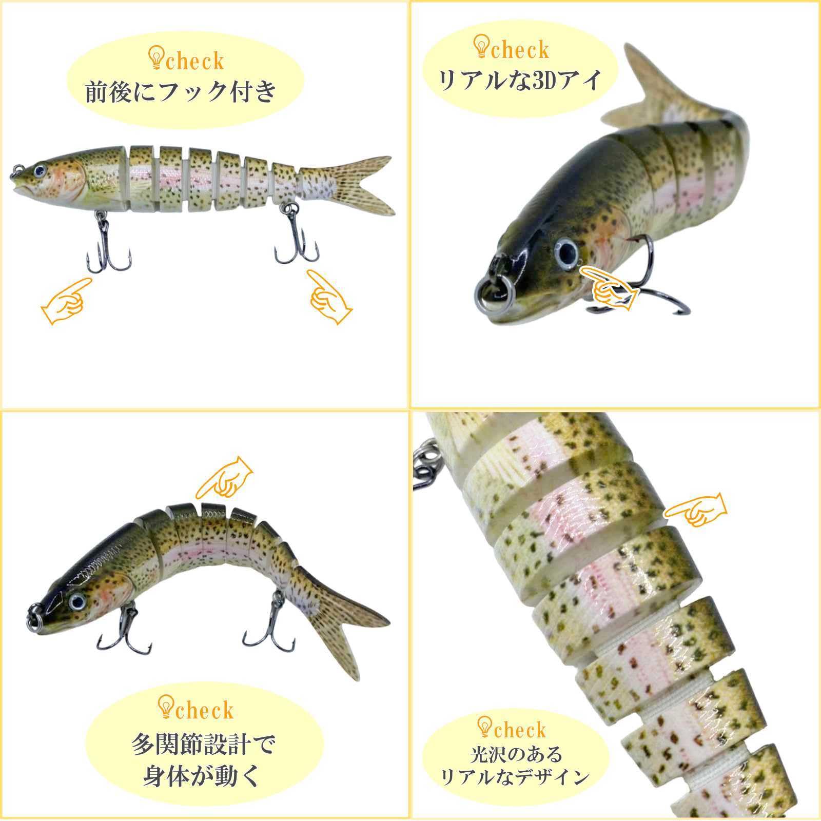 Amazon.co.jp: ルナリ ビッグベイト リップレス ルアー スイムベイト 