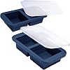 Souper Cubes Silicone freezer tray with lid for 2 cups, perfect for storing lasagna, leftovers, sauces, portioned meals and more, silicone soup freezer molds